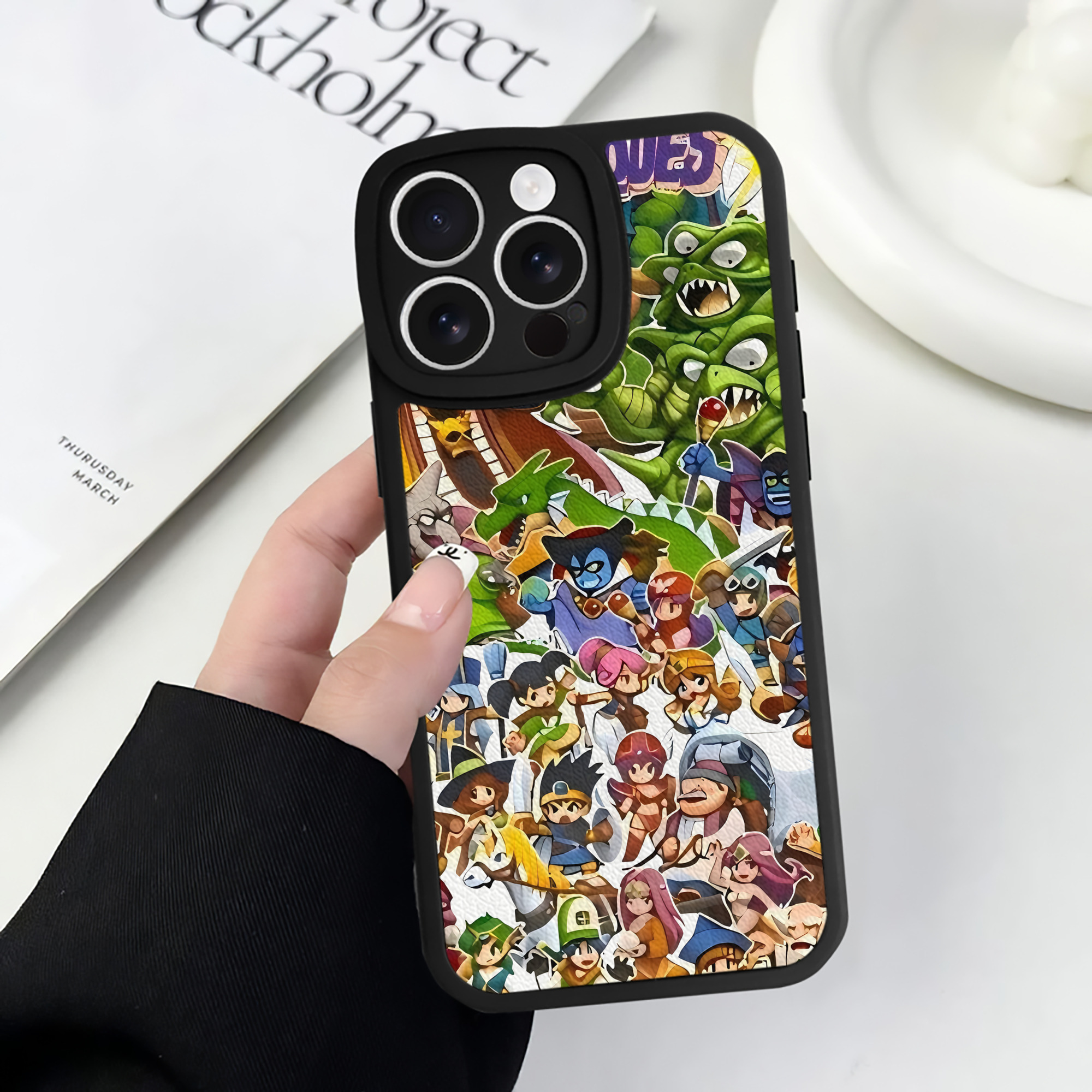 （画像用） ドラゴンクエスト Doragon Kuesuto Dragon Quest 【iPhone 16シリーズ対応】シリコンスマホケース（レザー調） 材質：シリコン
